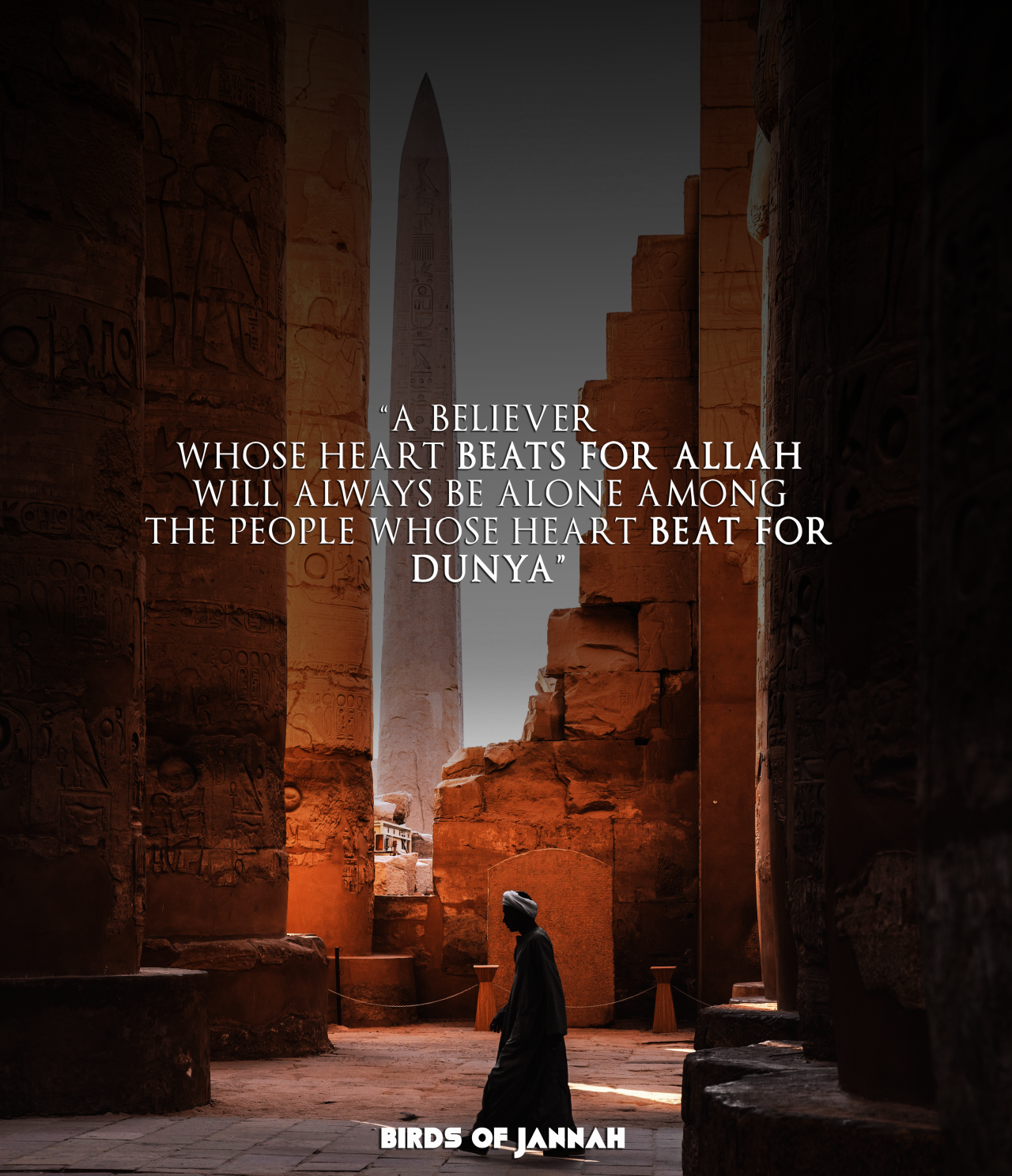 A believer is a loner among the people of dunya